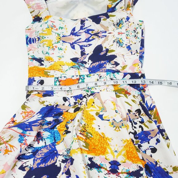 Rebecca Minkoff Abstract Flare Dress Sz 4 - Picture 7 of 8